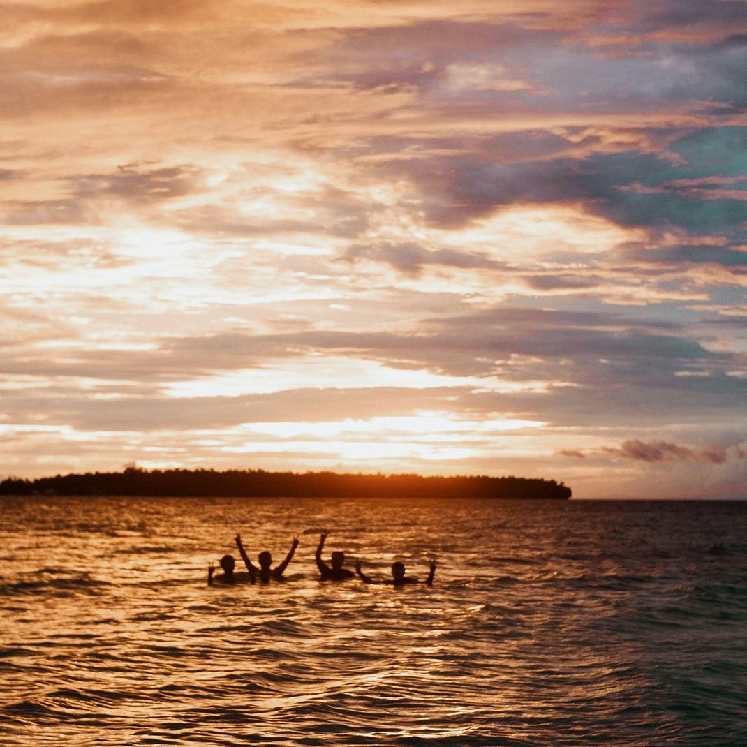 sunset swim