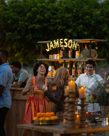 jameson bar stand at a festival