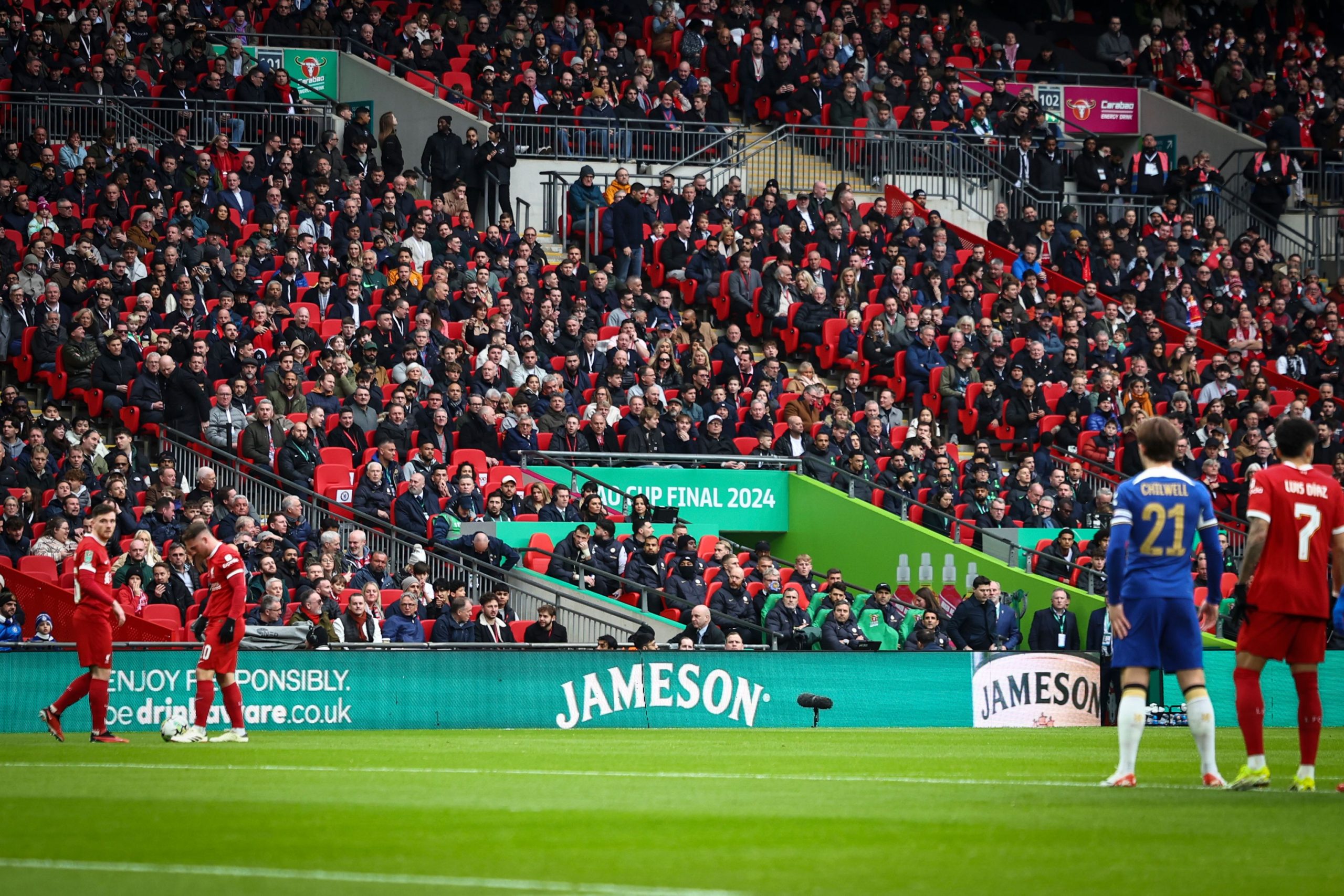 chelsea v liverpool, efl carabao cup final, football, wembley stadium, london, uk 25 feb 2024